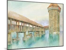 Kapelbrucke, Lucerne, 19th Century-John Ruskin-Mounted Giclee Print