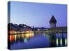 Kapellbrucke, Chapel Bridge, Canton Luzern-Angelo Cavalli-Stretched Canvas