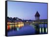 Kapellbrucke, Chapel Bridge, Canton Luzern-Angelo Cavalli-Framed Stretched Canvas