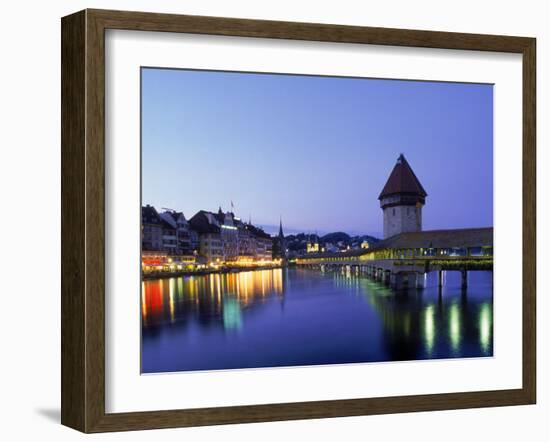 Kapellbrucke, Chapel Bridge, Canton Luzern-Angelo Cavalli-Framed Premium Photographic Print