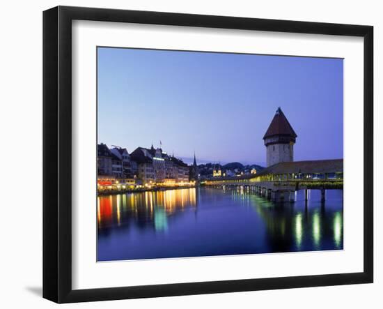 Kapellbrucke, Chapel Bridge, Canton Luzern-Angelo Cavalli-Framed Premium Photographic Print