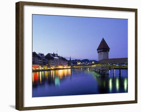 Kapellbrucke, Chapel Bridge, Canton Luzern-Angelo Cavalli-Framed Photographic Print