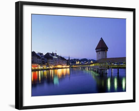 Kapellbrucke, Chapel Bridge, Canton Luzern-Angelo Cavalli-Framed Photographic Print