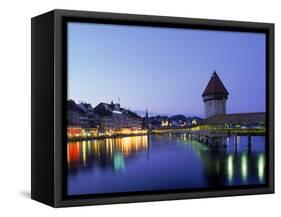 Kapellbrucke, Chapel Bridge, Canton Luzern-Angelo Cavalli-Framed Stretched Canvas