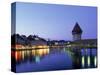 Kapellbrucke, Chapel Bridge, Canton Luzern-Angelo Cavalli-Stretched Canvas