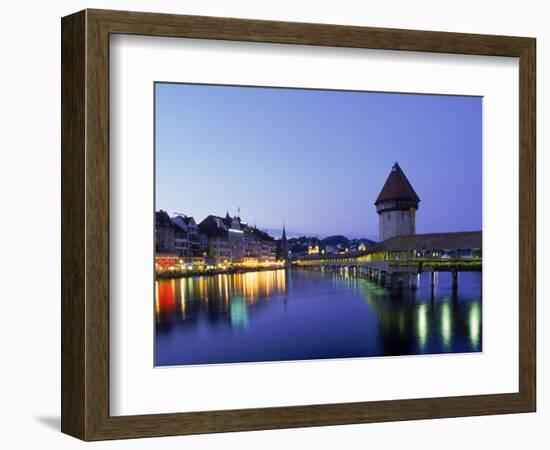 Kapellbrucke, Chapel Bridge, Canton Luzern-Angelo Cavalli-Framed Photographic Print