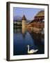 Kapellbrucke (Covered Wooden Bridge) Over the River Reuss, Lucerne (Luzern), Switzerland, Europe-Gavin Hellier-Framed Photographic Print