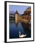 Kapellbrucke (Covered Wooden Bridge) Over the River Reuss, Lucerne (Luzern), Switzerland, Europe-Gavin Hellier-Framed Photographic Print