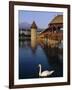 Kapellbrucke (Covered Wooden Bridge) Over the River Reuss, Lucerne (Luzern), Switzerland, Europe-Gavin Hellier-Framed Photographic Print