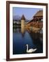 Kapellbrucke (Covered Wooden Bridge) Over the River Reuss, Lucerne (Luzern), Switzerland, Europe-Gavin Hellier-Framed Photographic Print