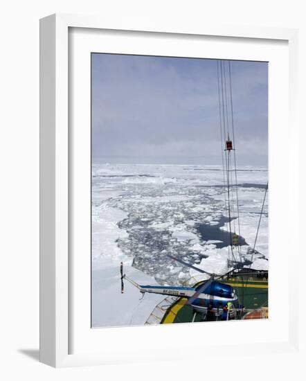 Kapitan Khlebnikov, Russian Icebreaker and Pack Ice, Weddell Sea, Antarctica, Polar Regions-Thorsten Milse-Framed Photographic Print