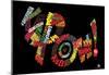 Kapow Comic Book Text Poster-null-Mounted Poster