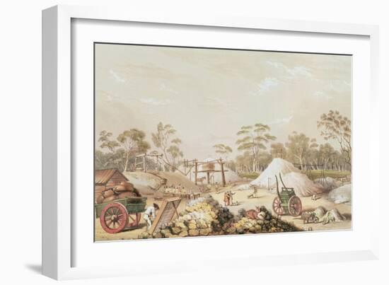 Kapunda Coppermine from the 'South Australia Illustrated', C.1846-George French Angas-Framed Giclee Print