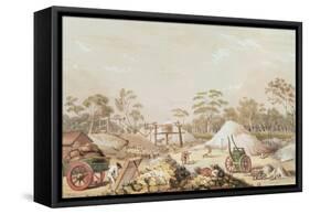 Kapunda Coppermine from the 'South Australia Illustrated', C.1846-George French Angas-Framed Stretched Canvas