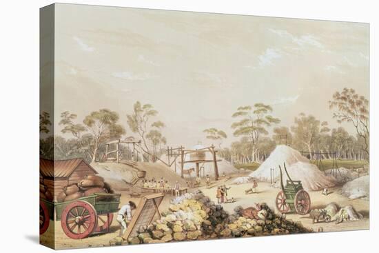 Kapunda Coppermine from the 'South Australia Illustrated', C.1846-George French Angas-Stretched Canvas