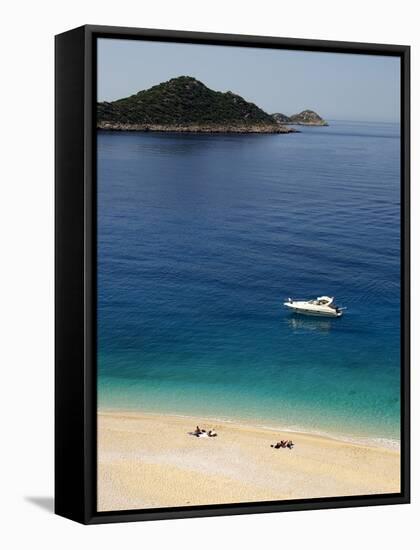 Kaputas Beach at Kalkan Area, Anatolia, Turkey, Asia Minor, Eurasia-null-Framed Stretched Canvas