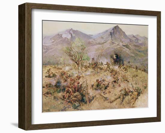 Kapyong Action, Korea, the Royal Australian Reg (Oil on Canvas)-Terence Cuneo-Framed Giclee Print