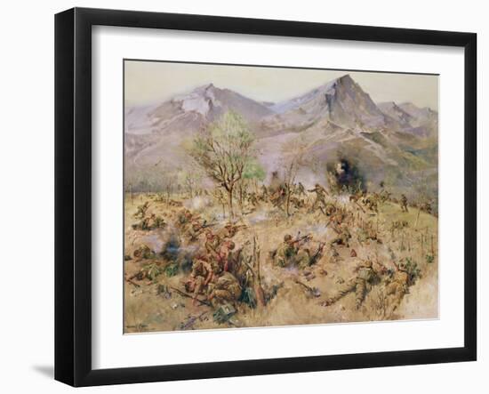 Kapyong Action, Korea, the Royal Australian Reg (Oil on Canvas)-Terence Cuneo-Framed Giclee Print