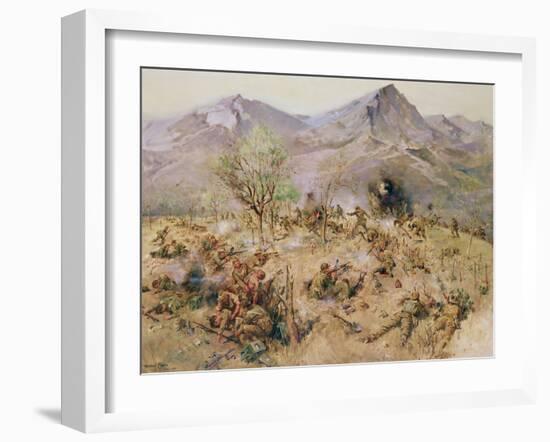 Kapyong Action, Korea, the Royal Australian Reg (Oil on Canvas)-Terence Cuneo-Framed Giclee Print