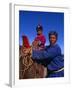 Karakorum, Horse Herder and His Son on Horseback, Mongolia-Paul Harris-Framed Photographic Print