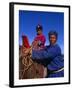 Karakorum, Horse Herder and His Son on Horseback, Mongolia-Paul Harris-Framed Photographic Print