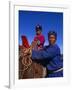 Karakorum, Horse Herder and His Son on Horseback, Mongolia-Paul Harris-Framed Photographic Print