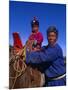 Karakorum, Horse Herder and His Son on Horseback, Mongolia-Paul Harris-Mounted Photographic Print