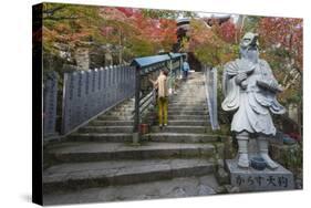 Karasu Tengu Statue in Daisho-In Buddhist Temple, Miyajima Island, Hiroshima Prefecture-Christian Kober-Stretched Canvas