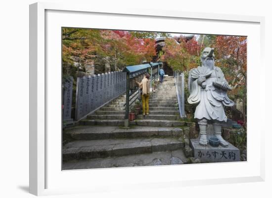 Karasu Tengu Statue in Daisho-In Buddhist Temple, Miyajima Island, Hiroshima Prefecture-Christian Kober-Framed Photographic Print