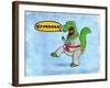 Karate Dino-Marcus Prime-Framed Art Print