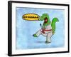 Karate Dino-Marcus Prime-Framed Art Print