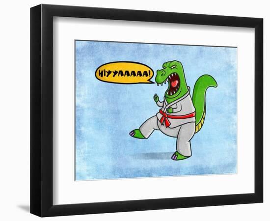 Karate Dino-Marcus Prime-Framed Art Print