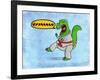 Karate Dino-Marcus Prime-Framed Art Print