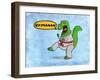 Karate Dino-Marcus Prime-Framed Art Print