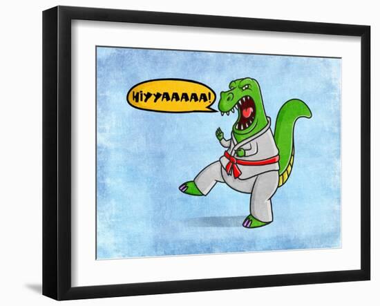 Karate Dino-Marcus Prime-Framed Art Print
