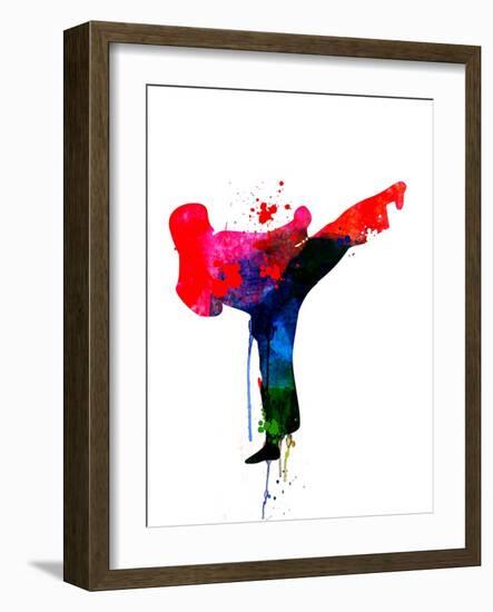 Karate Kid Watercolor-Lora Feldman-Framed Art Print