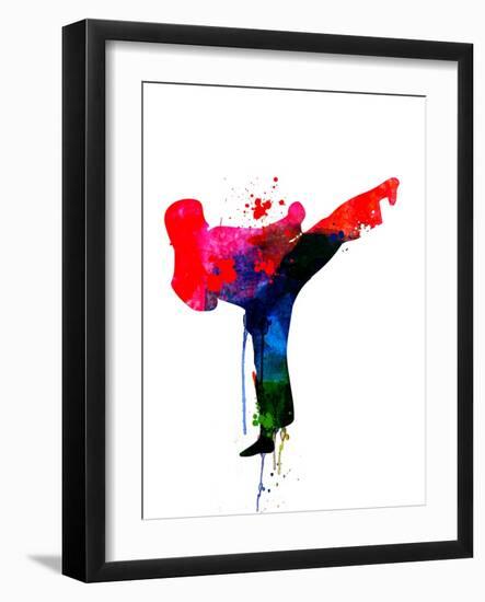 Karate Kid Watercolor-Lora Feldman-Framed Art Print