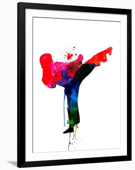 Karate Kid Watercolor-Lora Feldman-Framed Art Print