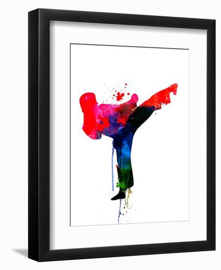 Karate Kid Watercolor-Lora Feldman-Framed Art Print