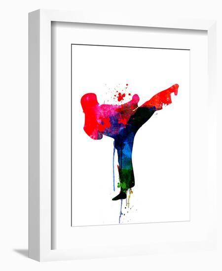 Karate Kid Watercolor-Lora Feldman-Framed Art Print