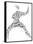 Karate Pictogram On White Background-seiksoon-Framed Stretched Canvas