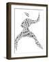 Karate Pictogram On White Background-seiksoon-Framed Art Print