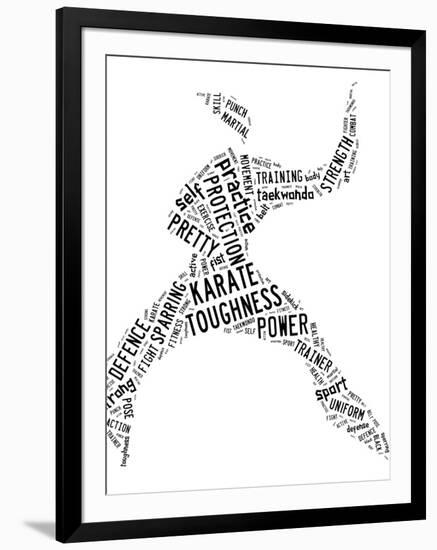 Karate Pictogram On White Background-seiksoon-Framed Art Print