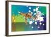 Karate-zeber-Framed Art Print