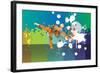 Karate-zeber-Framed Art Print