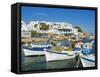 Karavostasis Village and Principal Port, Folegandros, Cyclades Islands, Greek Islands, Aegean Sea,-Tuul-Framed Stretched Canvas