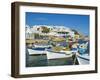 Karavostasis Village and Principal Port, Folegandros, Cyclades Islands, Greek Islands, Aegean Sea,-Tuul-Framed Photographic Print