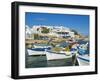 Karavostasis Village and Principal Port, Folegandros, Cyclades Islands, Greek Islands, Aegean Sea,-Tuul-Framed Photographic Print