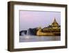 Karaweik, Kan Daw Gyi Lake and Park, Yangon (Rangoon), Myanmar (Burma), Asia-Nathalie Cuvelier-Framed Photographic Print