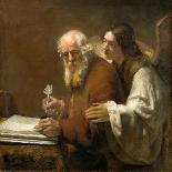 Old Man Holding a Pair of Spectacles-Karel van der Pluym-Giclee Print